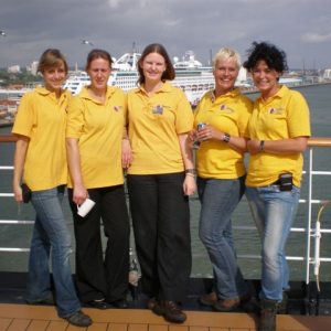 five of dianthus international florists on cruise ship