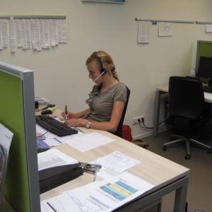 dianthus international employee at desk